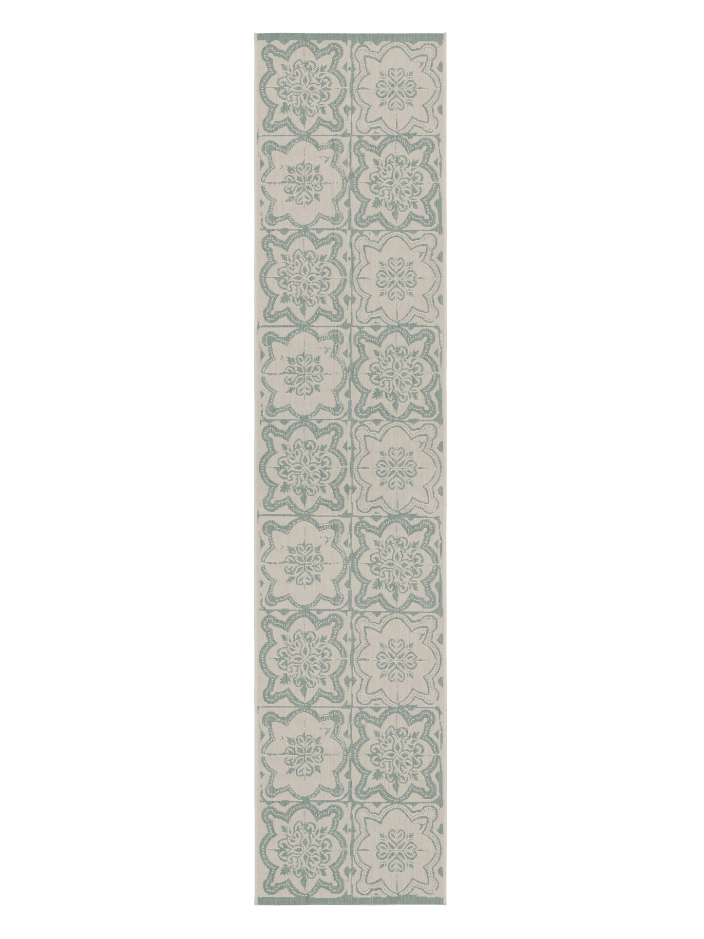 108596-7100; Vallila Kujakatti-käytävämatto Salvianvihreä / 80x350 cm