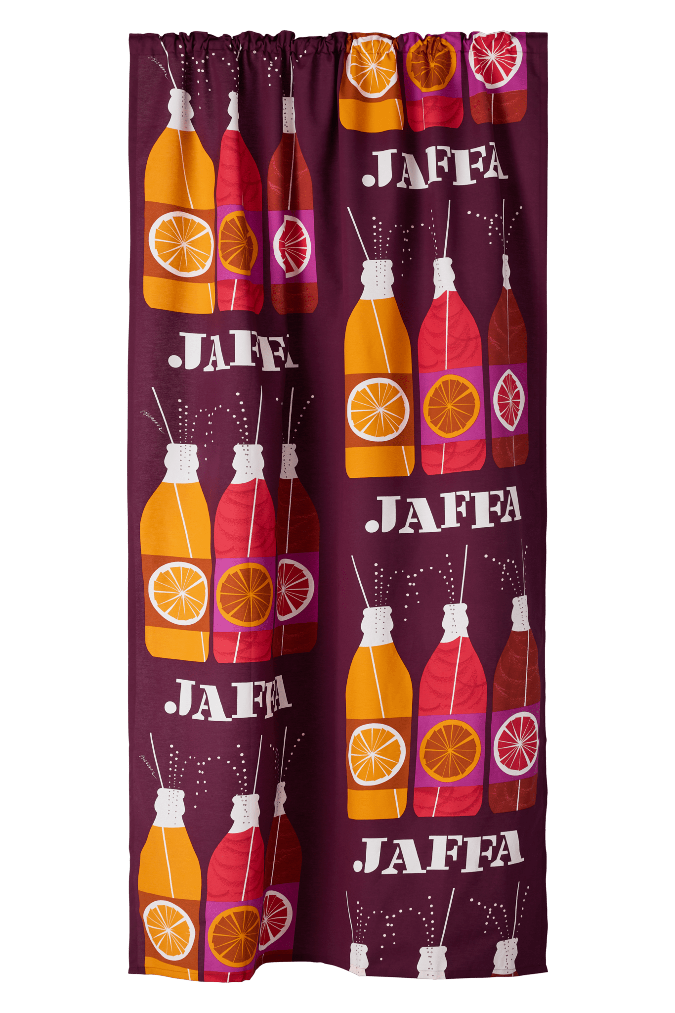 23310-100793-4900CU; Vallila Jaffa-verho Viininpunainen / 140x250 cm