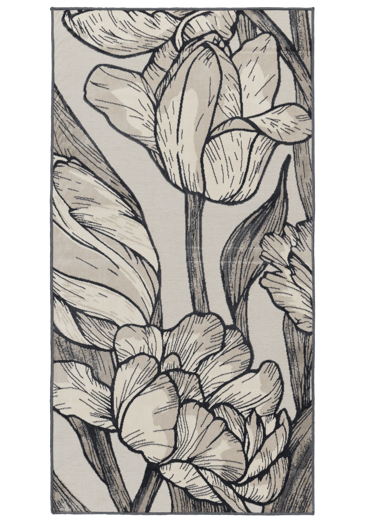 109416-9100; Vallila Kukoistus-käytävämatto Vaaleanharmaa / 80x200 cm