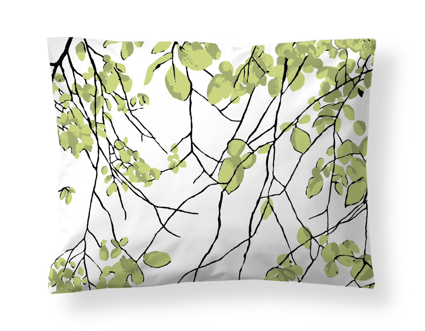 107249-9; Vallila Lehtisade-tyynyliina Lehdenvihreä / 50x60 cm