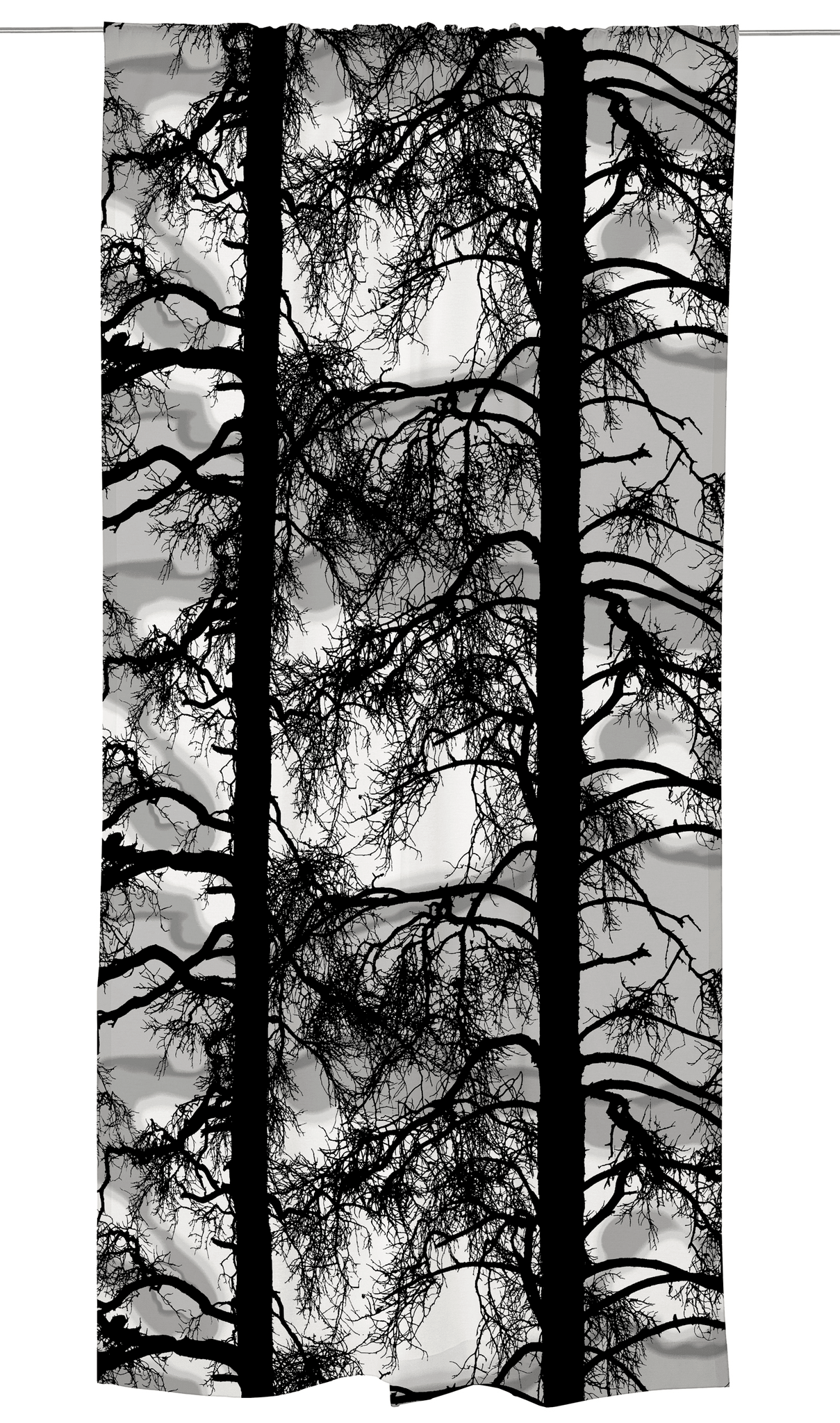 108107-115; Vallila Kelohonka-verho Savunharmaa / 140x250 cm