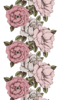 CT002609-4271; Vallila Alma-kangas 150 cm Pinkki-vihreä / 150 cm 