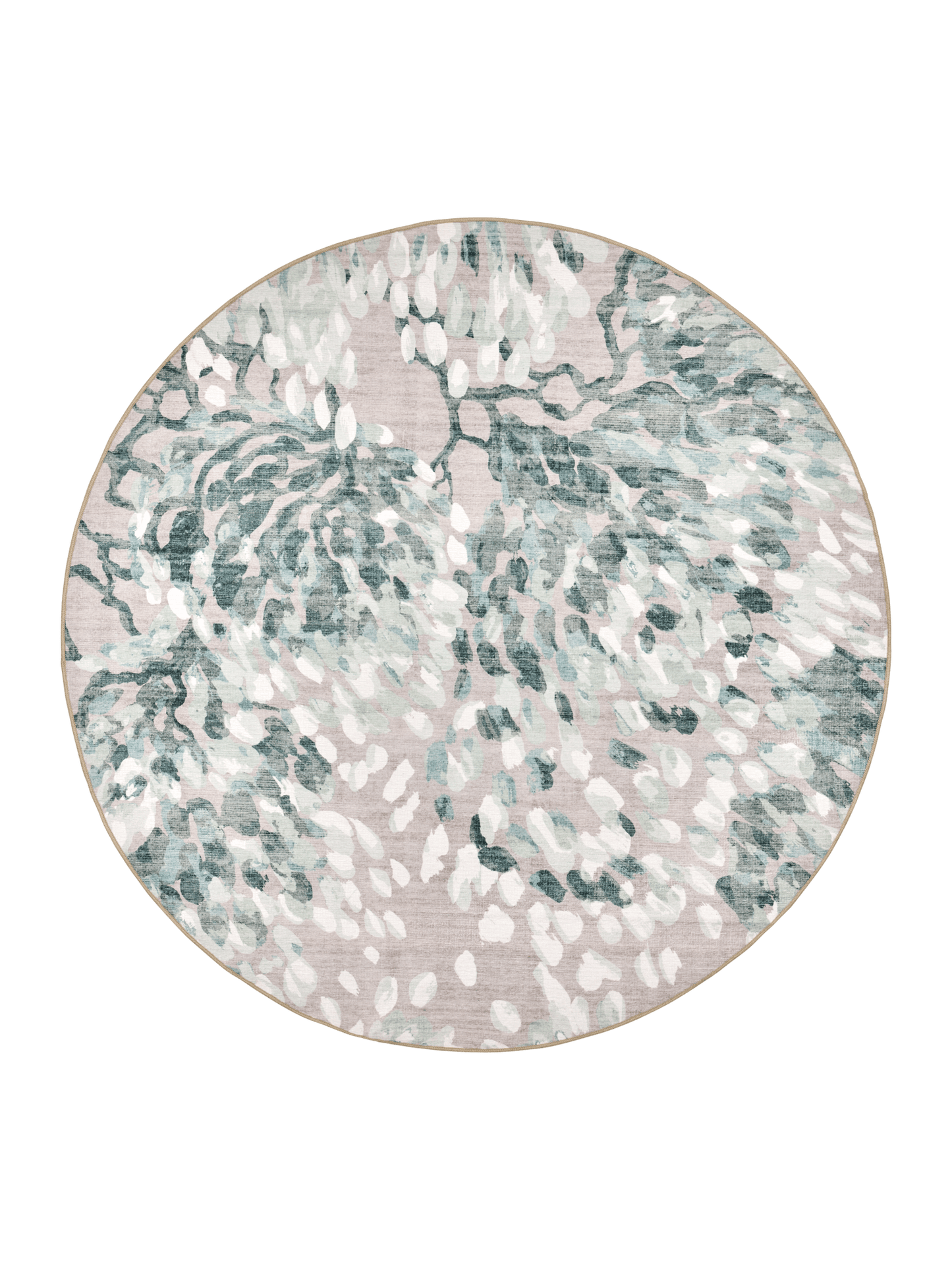108482-1073; Vallila Taikapuu-matto Beige-vihreä / Ø160 cm 