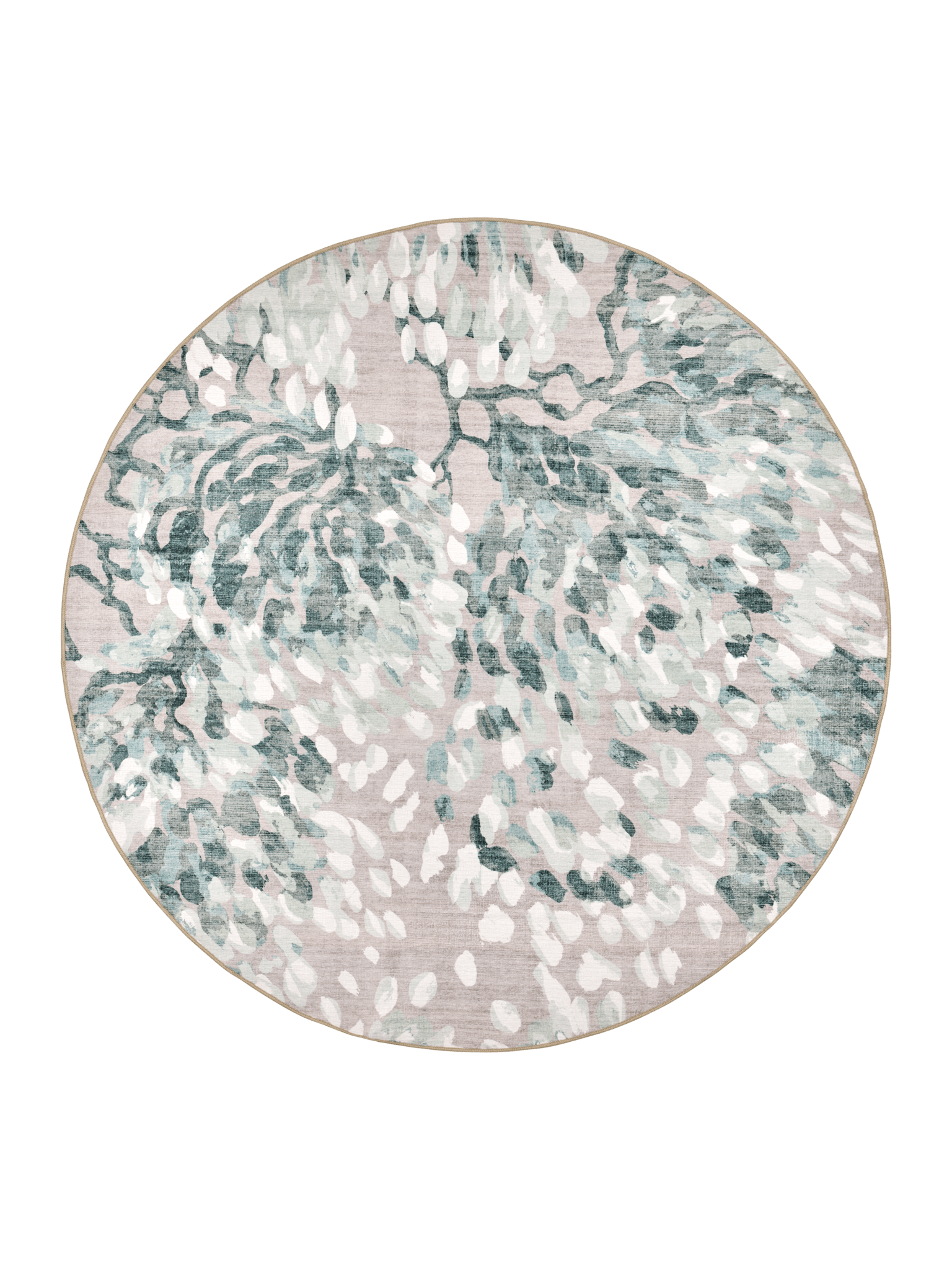 108482-1073; Vallila Taikapuu-matto Beige-vihreä / Ø160 cm 