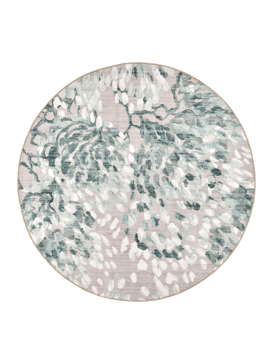 108482-1073; Vallila Taikapuu-matto Beige-vihreä / Ø160 cm 