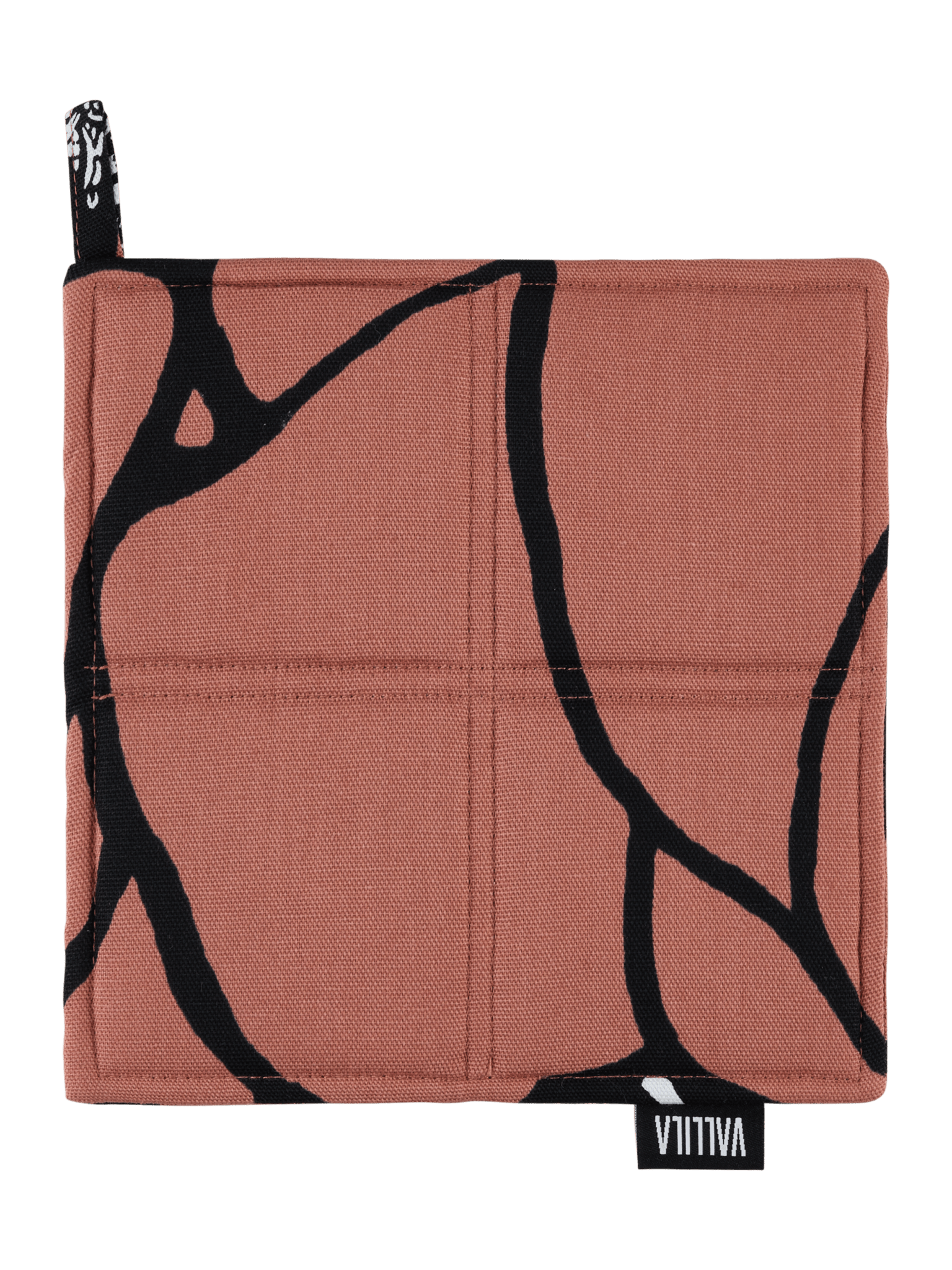 107966-4202_3; Vallila Makeba-patalappu 2 kpl Punainen-harmaa / 20x20 cm 