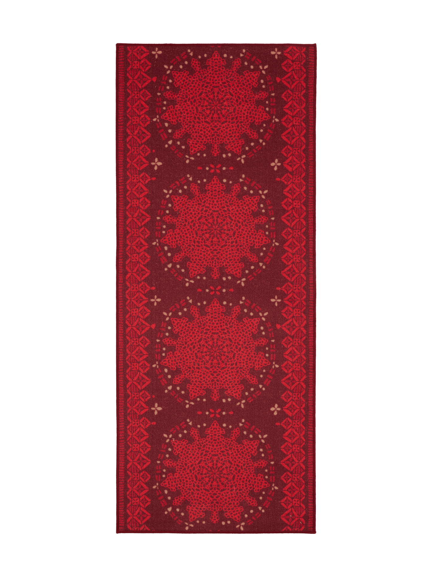 109351-4800; Vallila Elviira-käytävämatto Punainen / 80x300 cm 