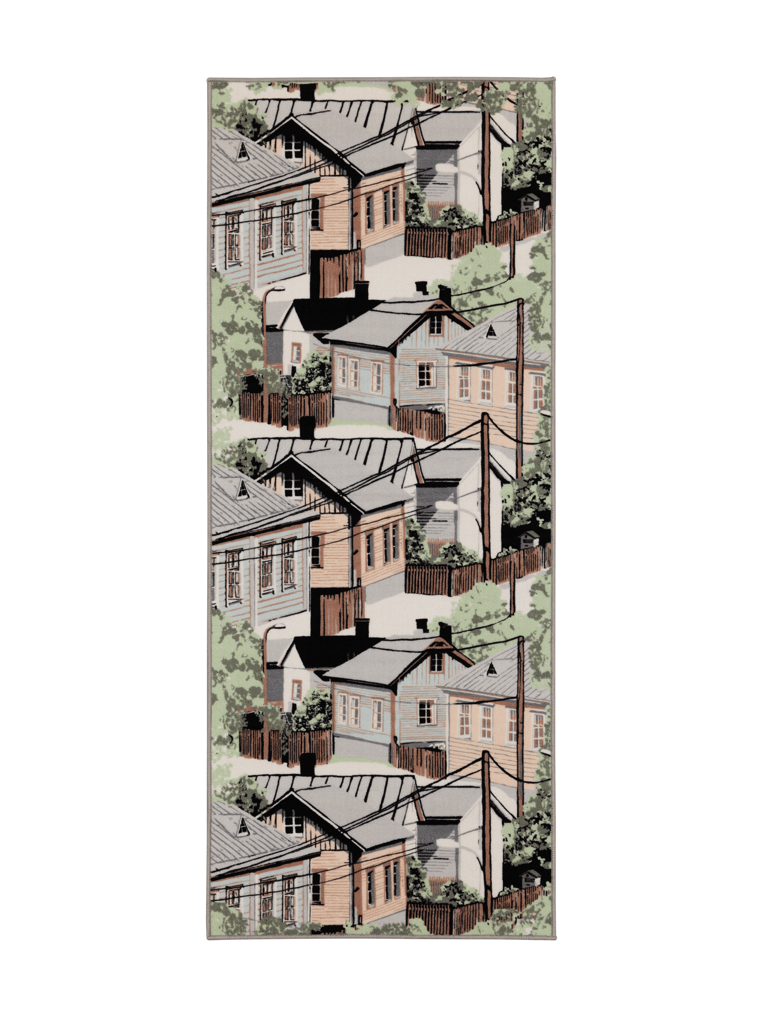 109078-7100; Vallila Naapurusto-käytävämatto Mintunvihreä / 80x200 cm 