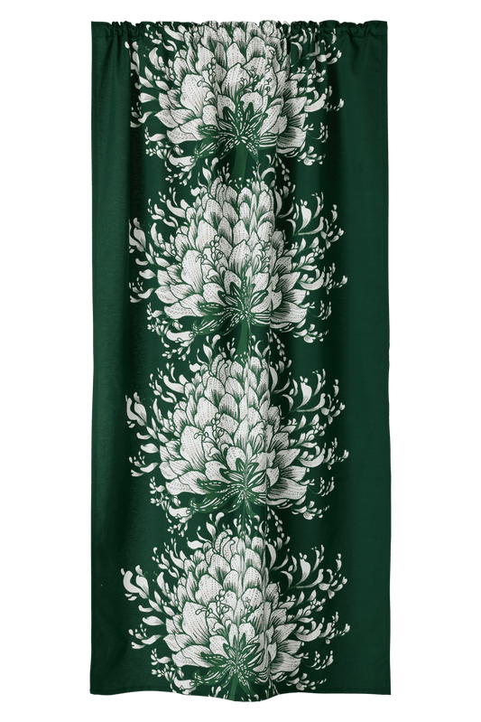 23310-32240-7800CU; Vallila Memento-verho Vihreä / 140x240 cm 