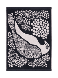 109000-9901; Vallila Viserrys-pyyhe Musta-valkoinen / 50x70 cm 