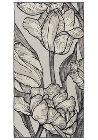 109415-9100; Vallila Kukoistus-käytävämatto Vaaleanharmaa / 80x150 cm 