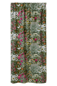 109006-7343; Vallila Ahomaa-verho Vihreä-pinkki / 140x240 cm 