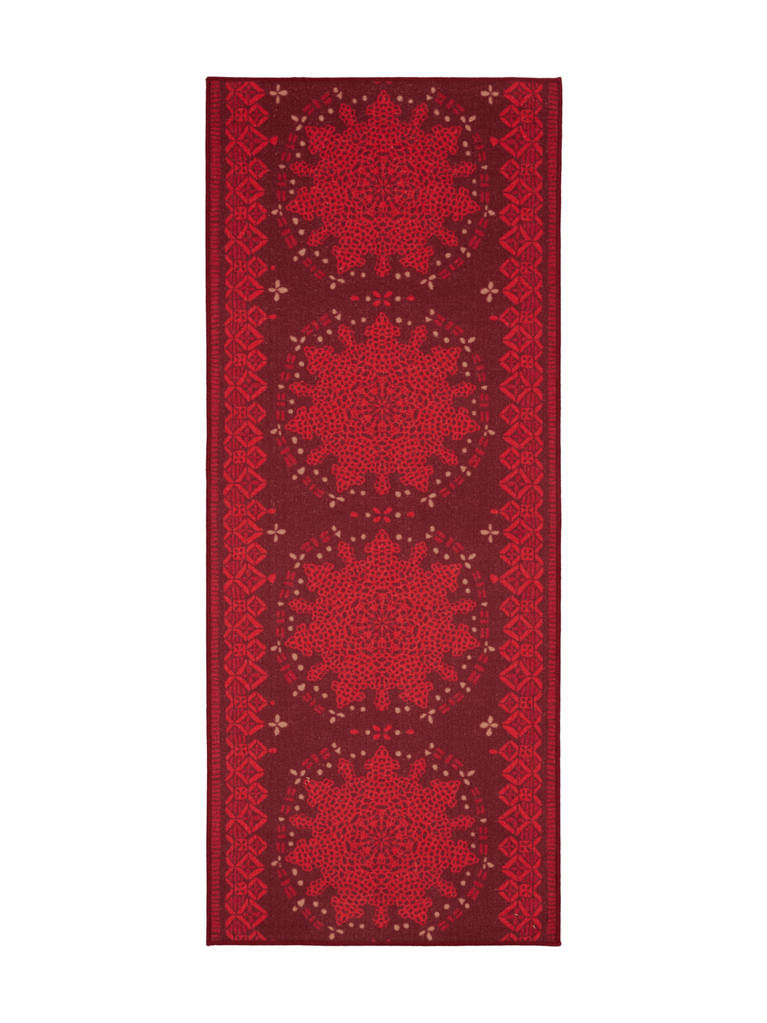 109350-4800; Vallila Elviira-käytävämatto Punainen / 80x200 cm 
