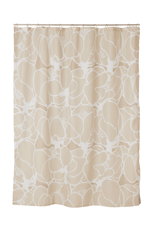107478-140; Vallila Makeba-suihkuverho Beige / 180x200 cm 
