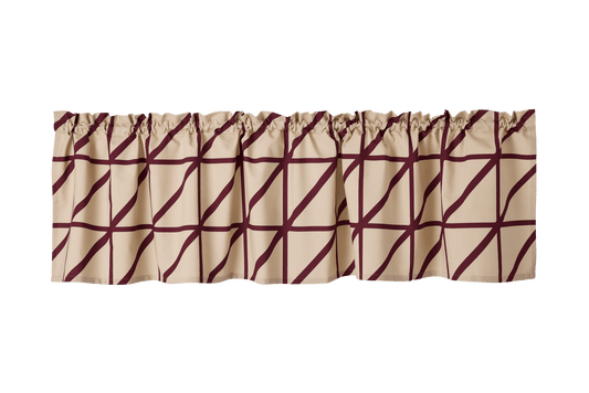 23310-239828-1049VA; Vallila Lucina-verhokappa Beige-viininpunainen / 60x250 cm 