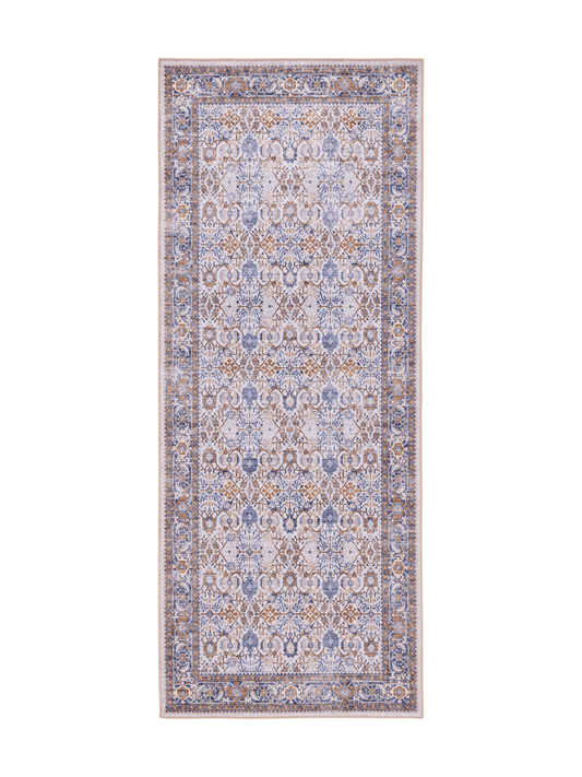 108337-1064; Vallila Jalokivi-käytävämatto Beige-sininen / 80x200 cm 