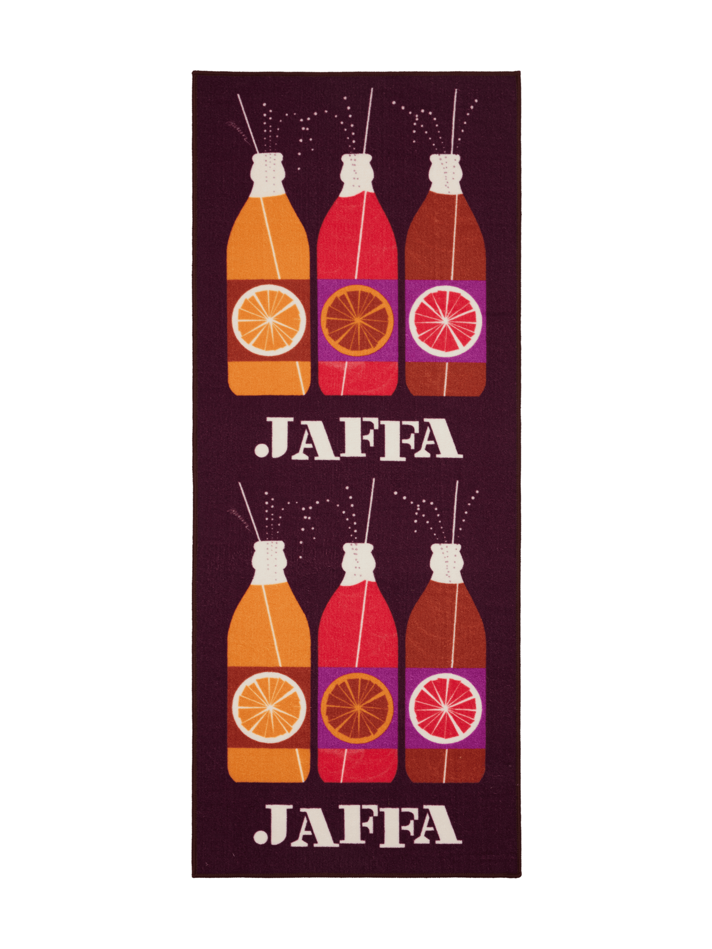 108739-4900; Vallila Jaffa-käytävämatto Viininpunainen / 80x200 cm 