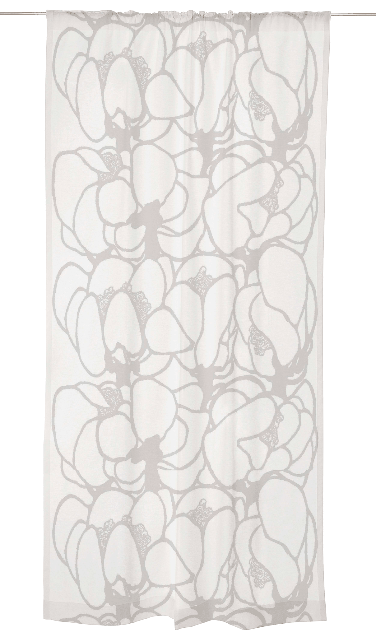107217-163; Vallila Makeba-valoverho Valkoinen / 140x250 cm 