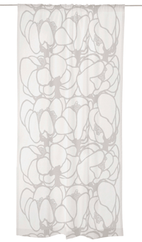 107217-163; Vallila Makeba-valoverho Valkoinen / 140x250 cm 