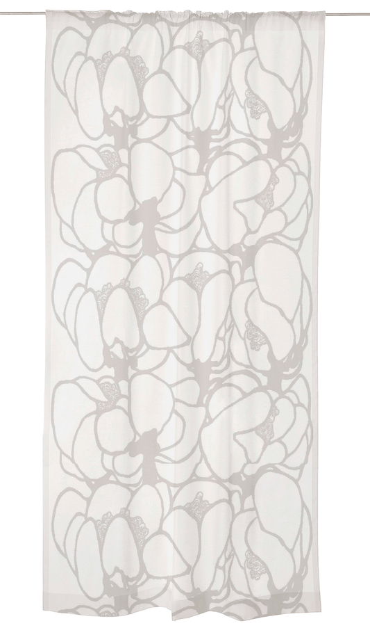 107217-163; Vallila Makeba-valoverho Valkoinen / 140x250 cm 