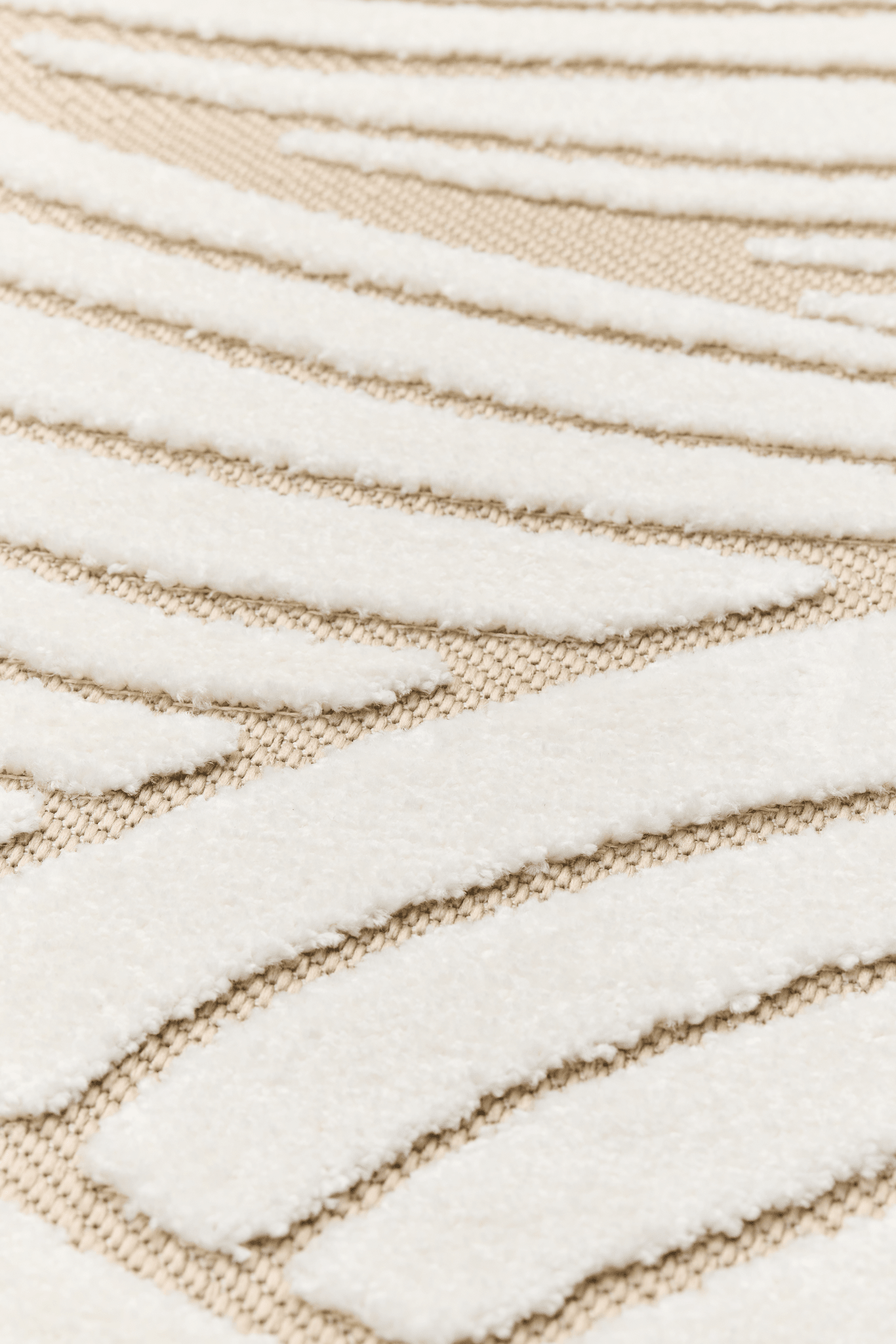 109263-1001_1; 109262-1001_1; Vallila Aallokko-matto Beige-valkoinen / 160x230 cm 