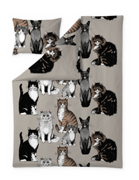 101853-1000; Vallila Kitties-pussilakanasetti Hiekka / 150x210 cm 
