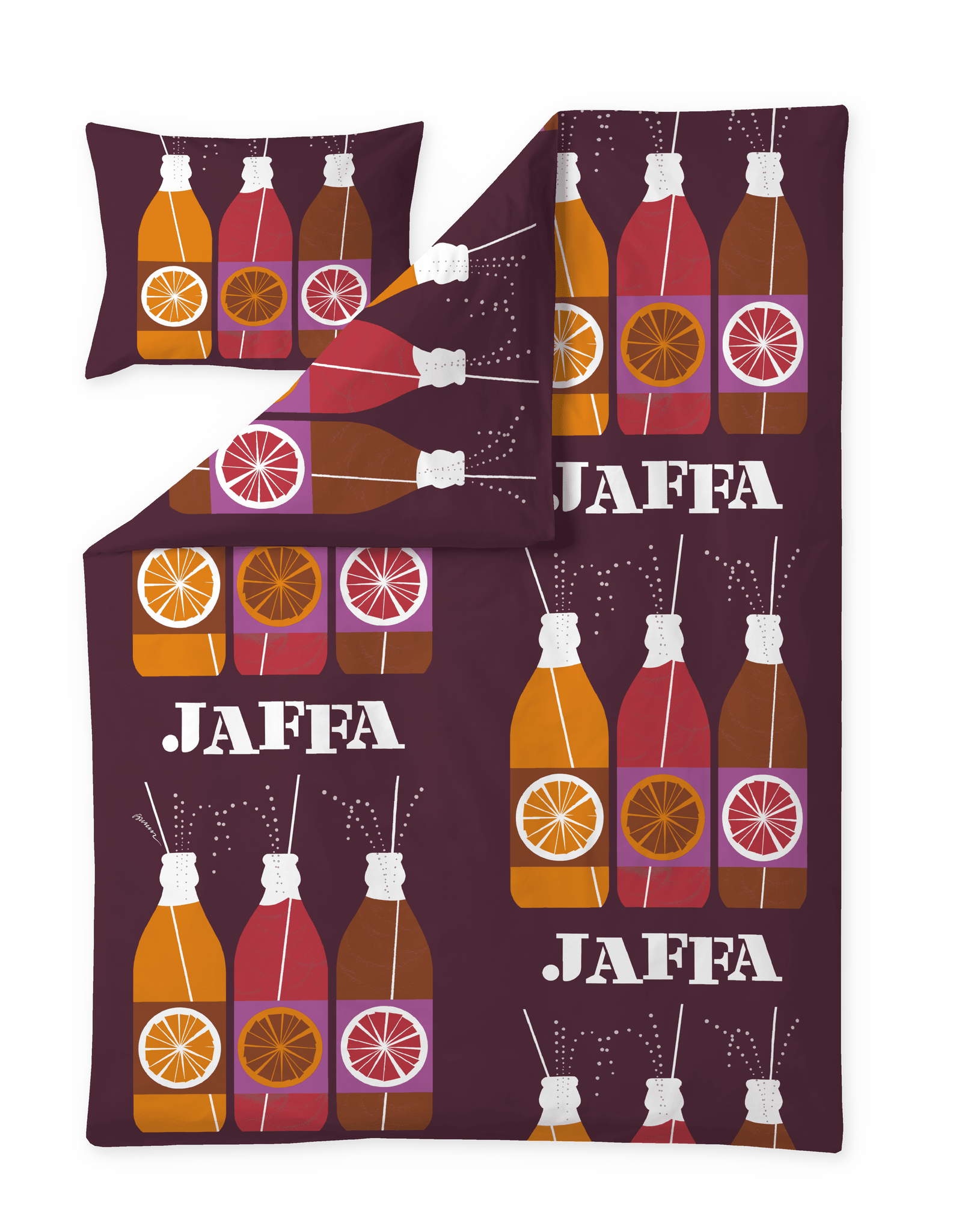 106792-4900; Vallila Jaffa-pussilakanasetti Viininpunainen / 150x210 cm 