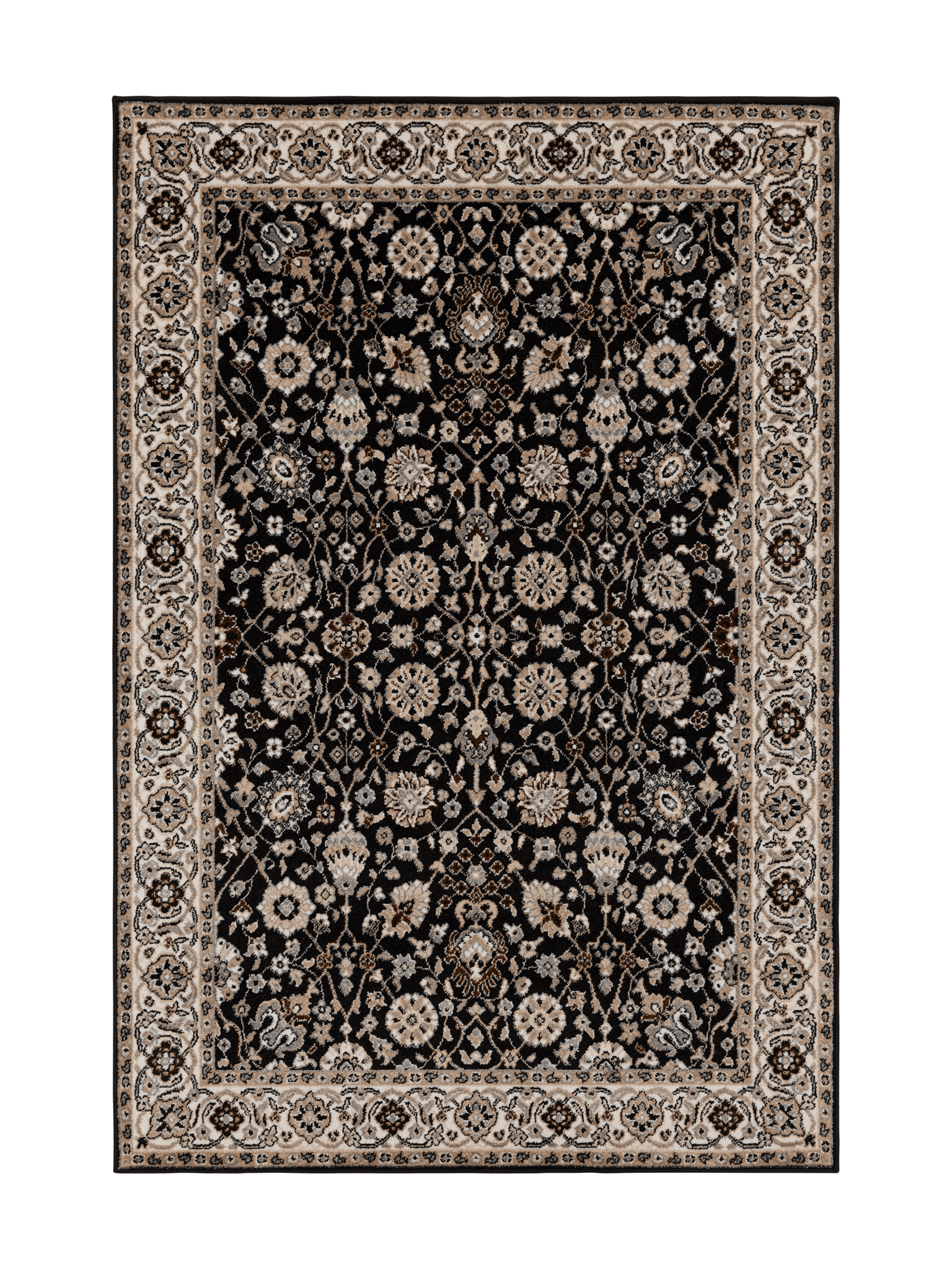 109270-9910; Vallila Kaneli-matto Musta-beige / 133x190 cm 