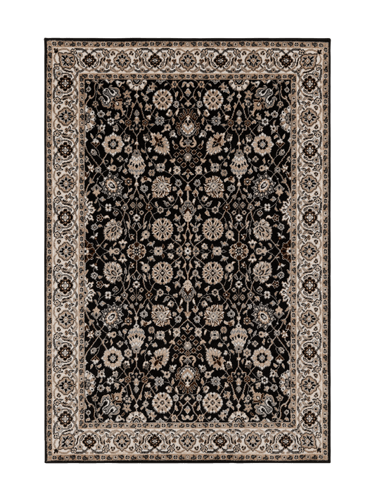 109270-9910; Vallila Kaneli-matto Musta-beige / 133x190 cm 