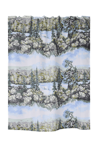 108834-6072; Vallila Muonio-suihkuverho Sininen-vihreä / 180x200 cm 