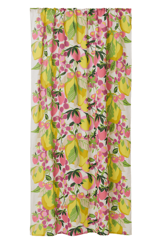 109260-8043; Vallila Tropic-verho Monivärinen-pinkki / 140x240 cm 
