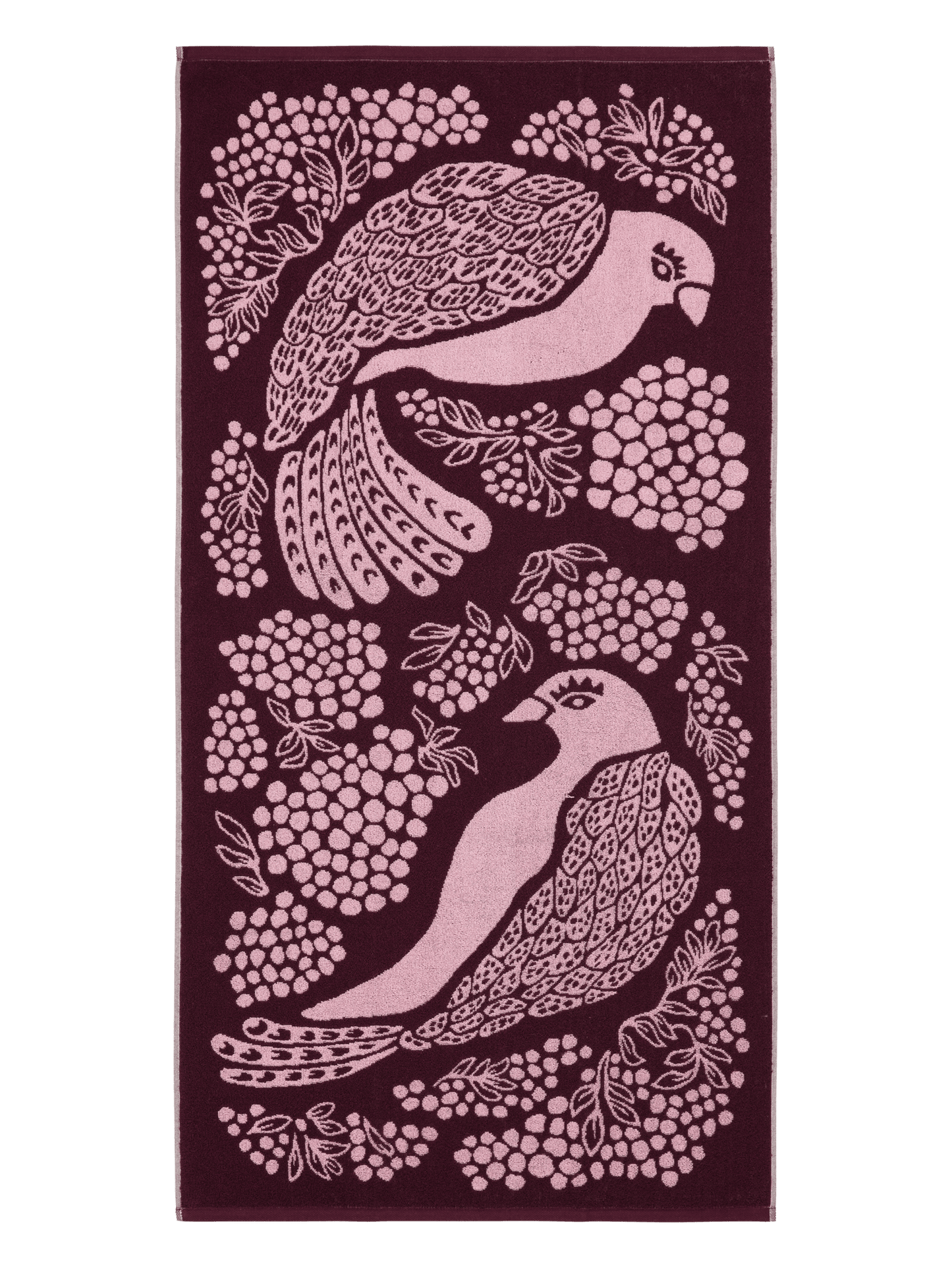 108999-4900; Vallila Viserrys-pyyhe Viininpunainen / 70x140 cm 