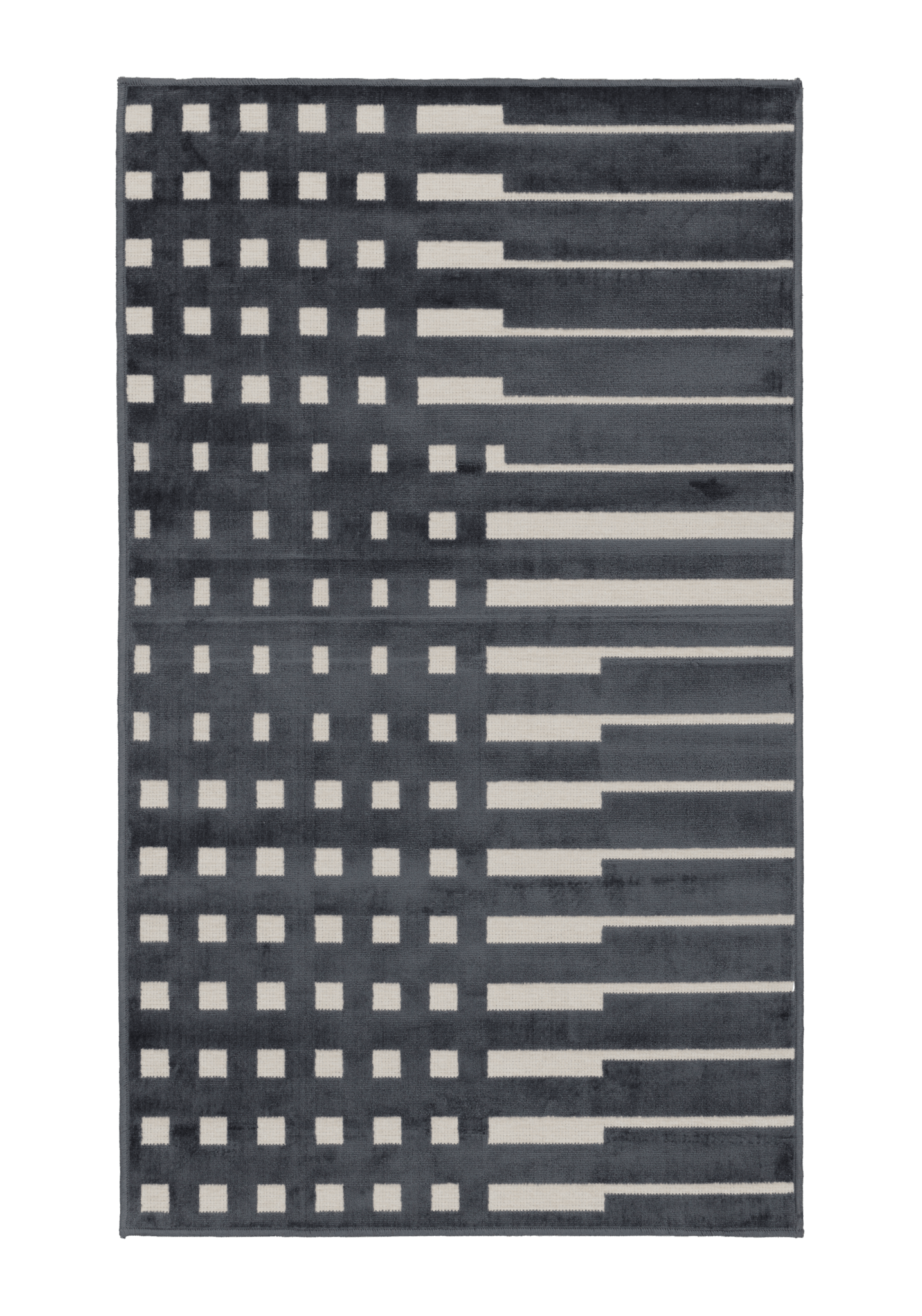 109420-9700; Vallila Ristikko-käytävämatto Antrasiitti / 68x110 cm 