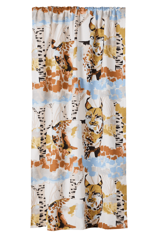 23310-101305-1060CU; Vallila Ilves-verho Beige / Sininen / 140x250 cm 