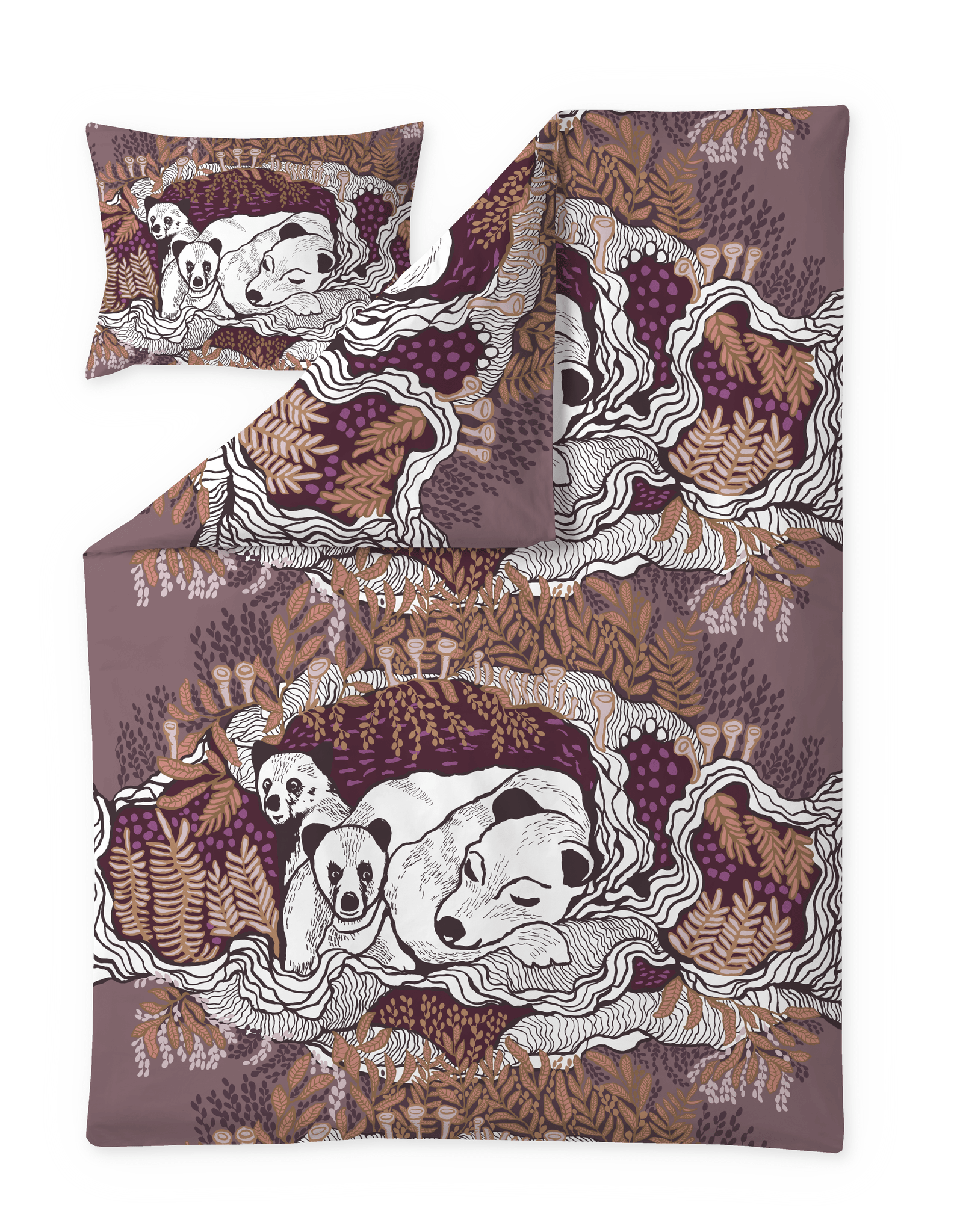 109040-5500; Vallila Unikeot-pussilakanasetti Luumu / 150x210 cm 