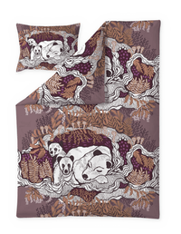 109040-5500; Vallila Unikeot-pussilakanasetti Luumu / 150x210 cm 