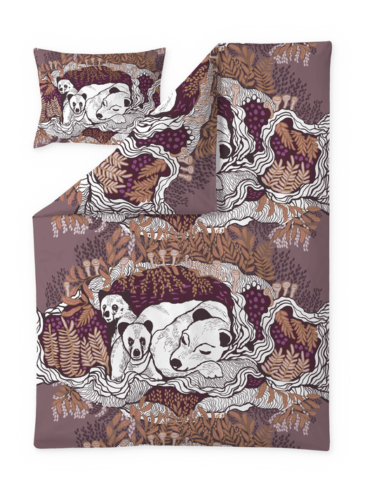 109040-5500; Vallila Unikeot-pussilakanasetti Luumu / 150x210 cm 