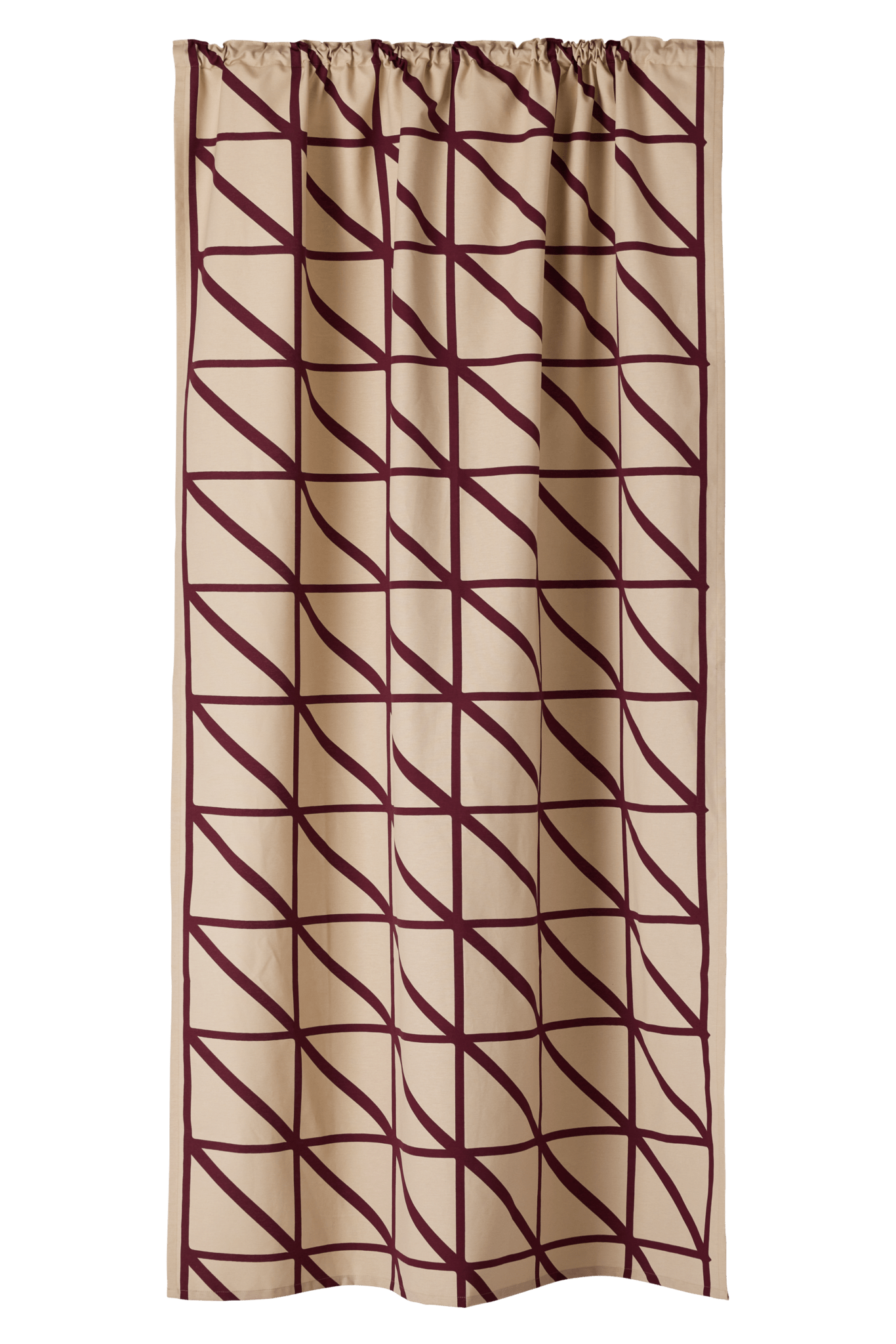 23310-23982-1049CU; Vallila Lucina-verho Beige-viininpunainen / 140x250 cm 