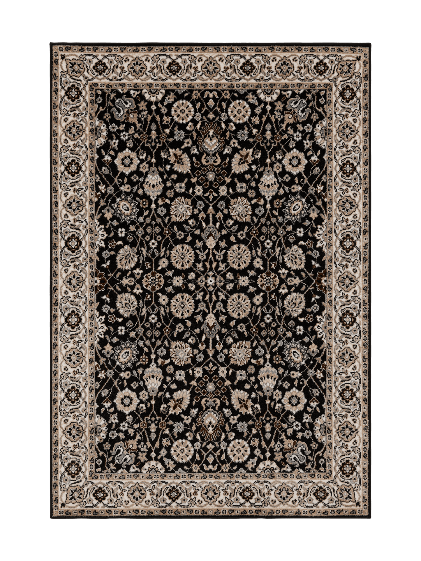 109271-9910; Vallila Kaneli-matto Musta-beige / 160x230 cm 