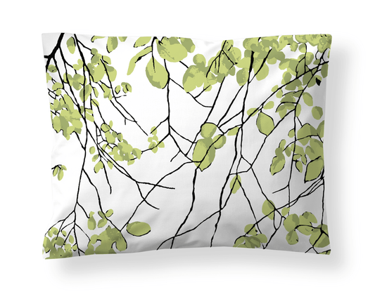 107249-9; Vallila Lehtisade-tyynyliina Lehdenvihreä / 50x60 cm 