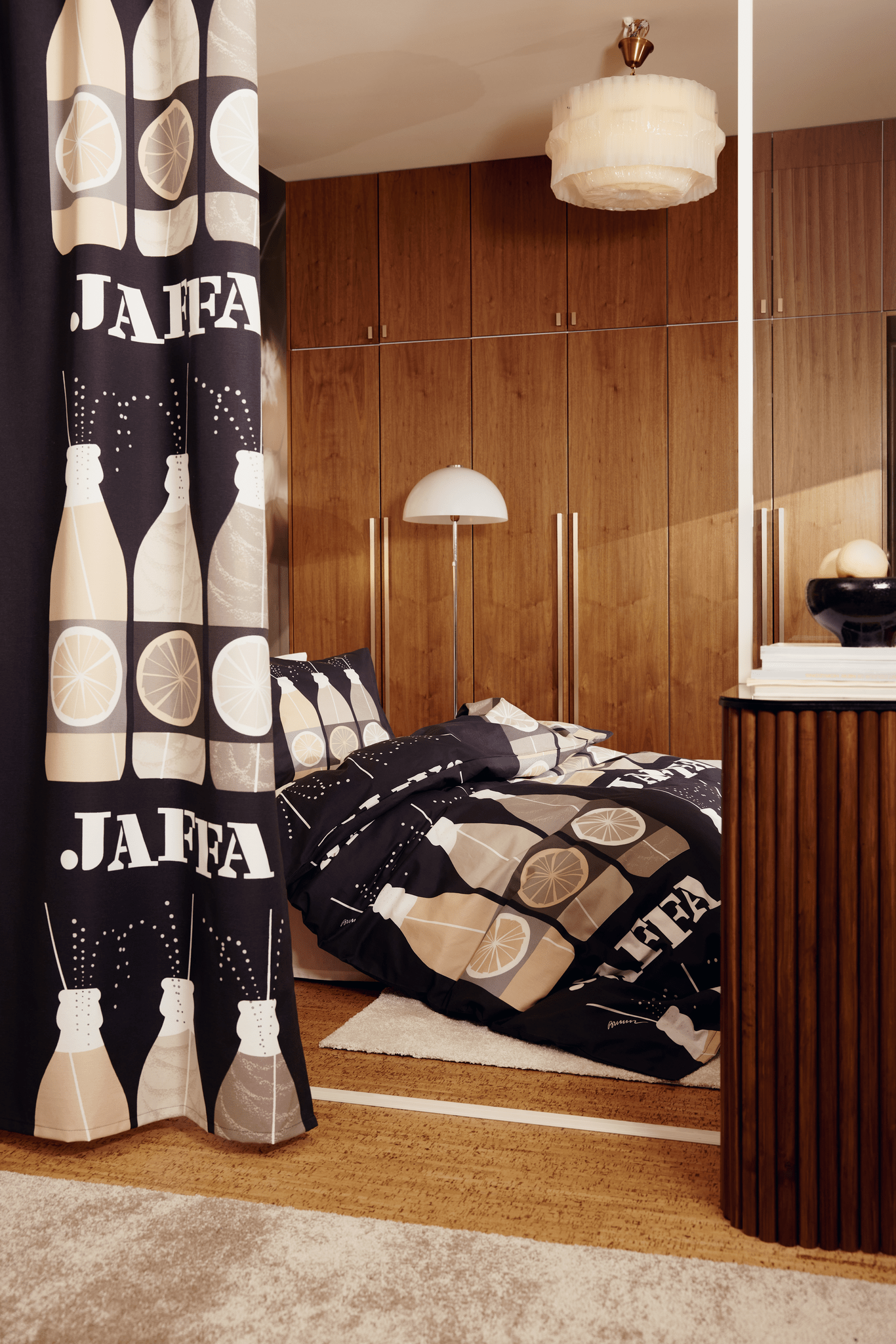 106794-9803_2; Vallila Jaffa-verho Harmaa-beige / 140x250 cm 