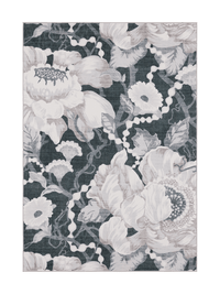 108770-9901; Vallila Romanssi-matto Musta-valkoinen / 140x200 cm 