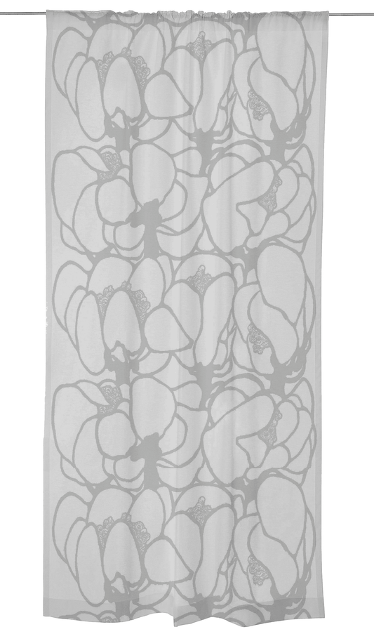 107217-168; Vallila Makeba-valoverho Harmaa / 140x250 cm 