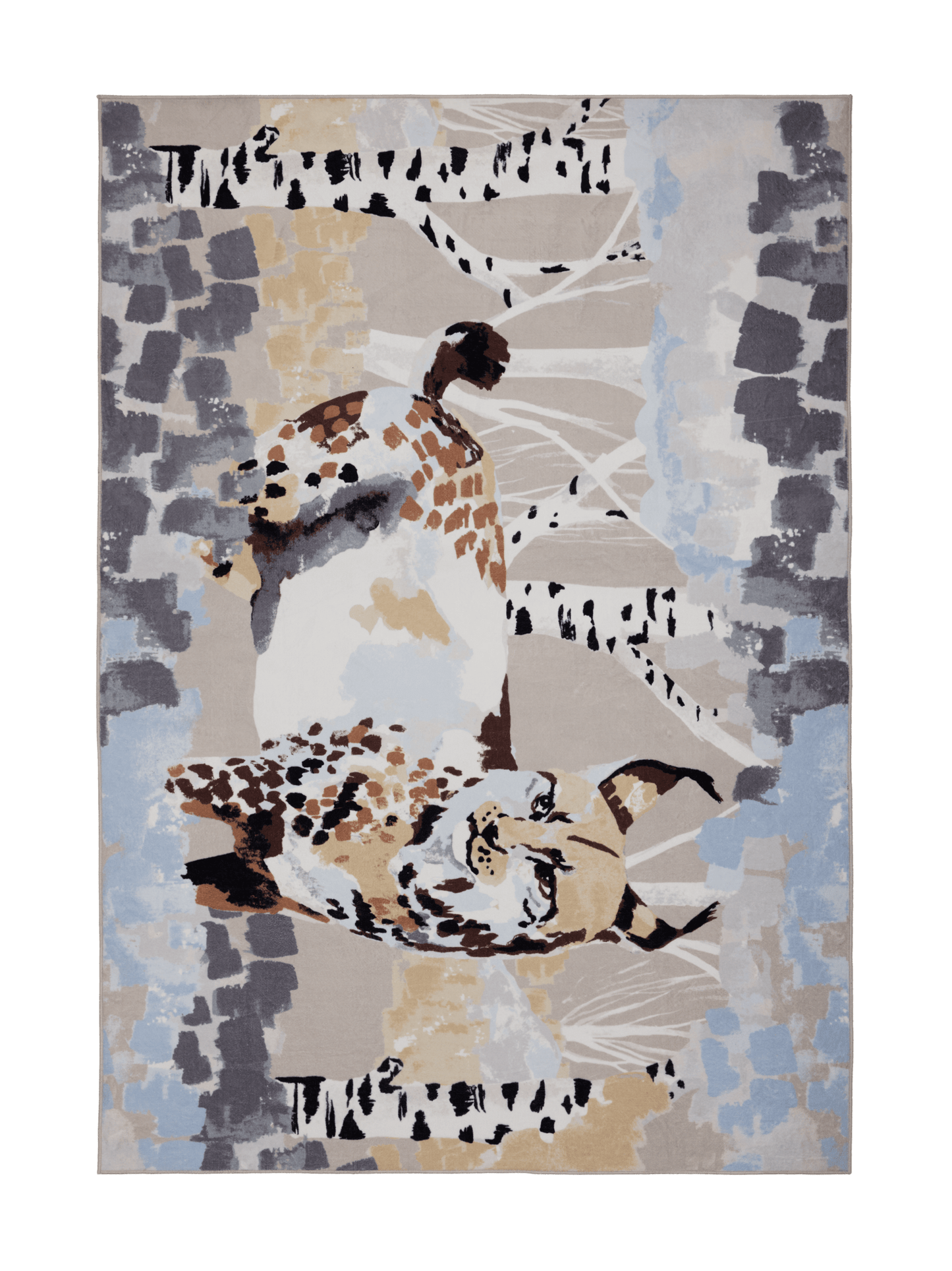 109341-1060; Vallila Ilves-matto Beige / Sininen / 140x200 cm 