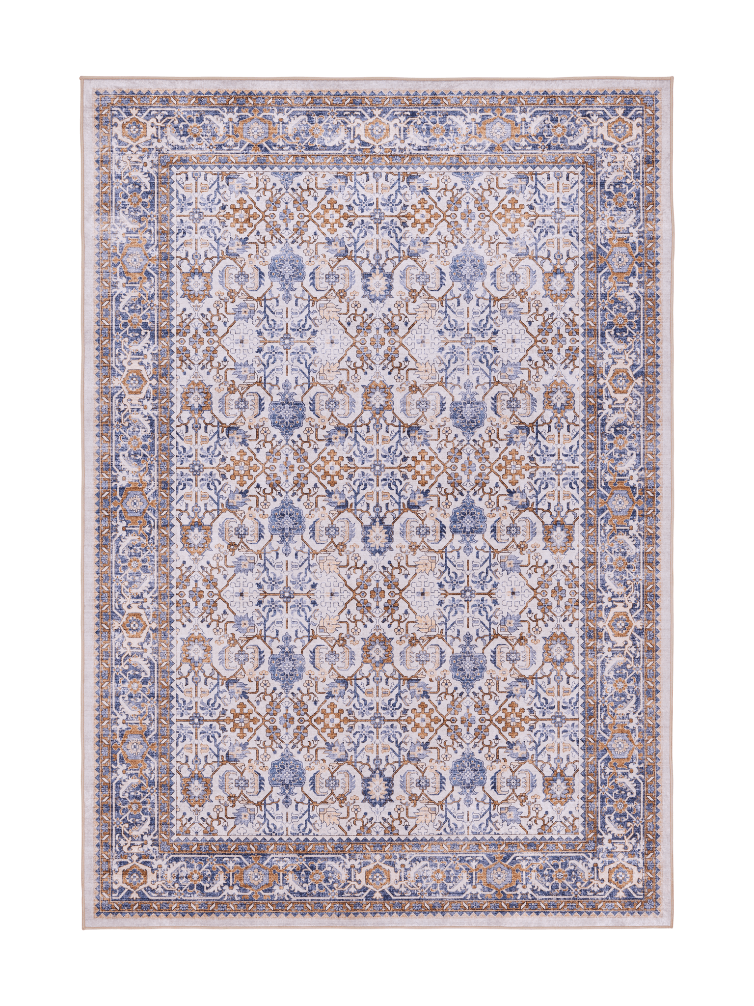 108334-1064; Vallila Jalokivi-matto Beige-sininen / 140x200 cm 