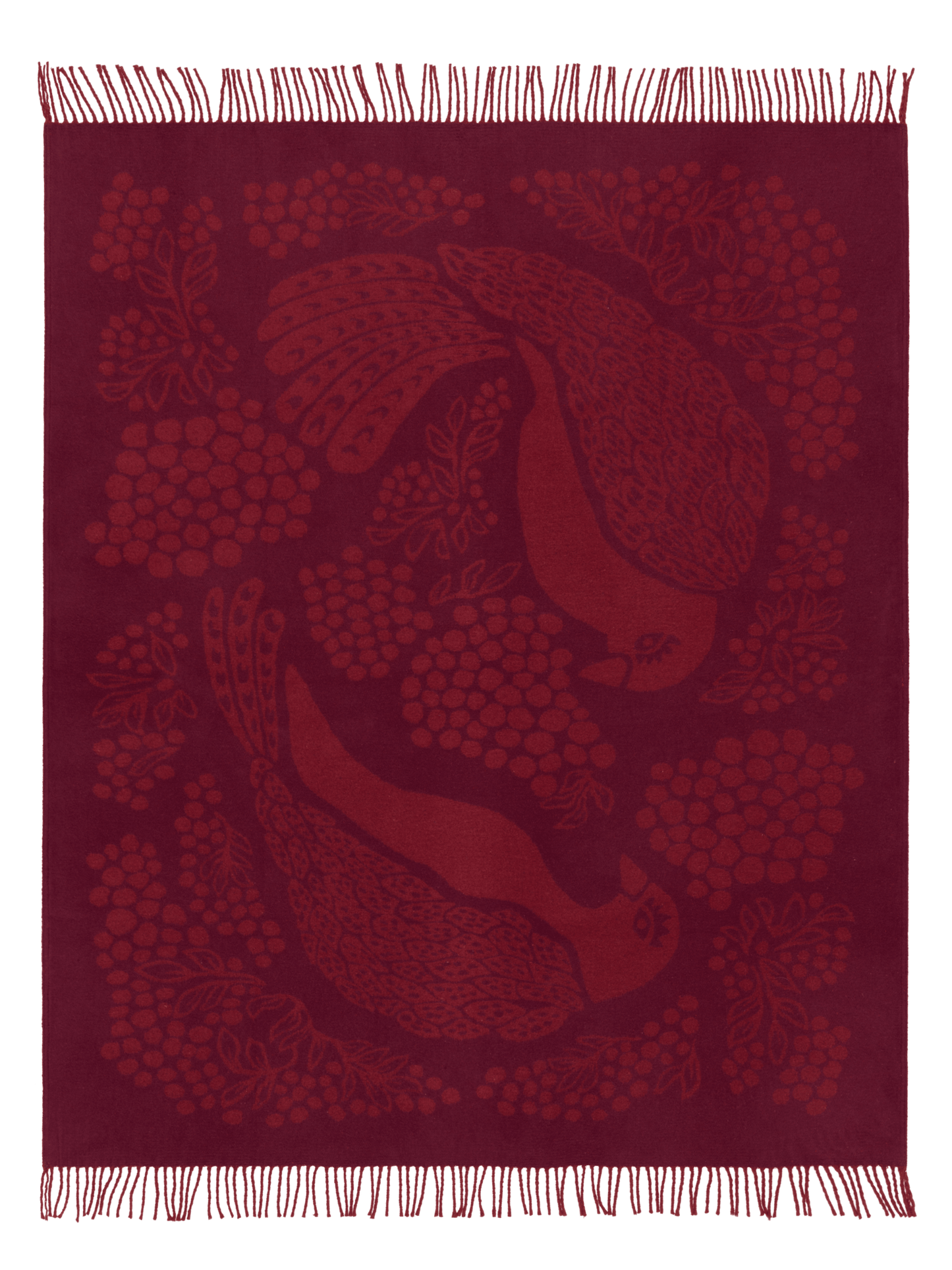 109386-4900; Vallila Viserrys-huopa Viininpunainen / 125x170 cm 