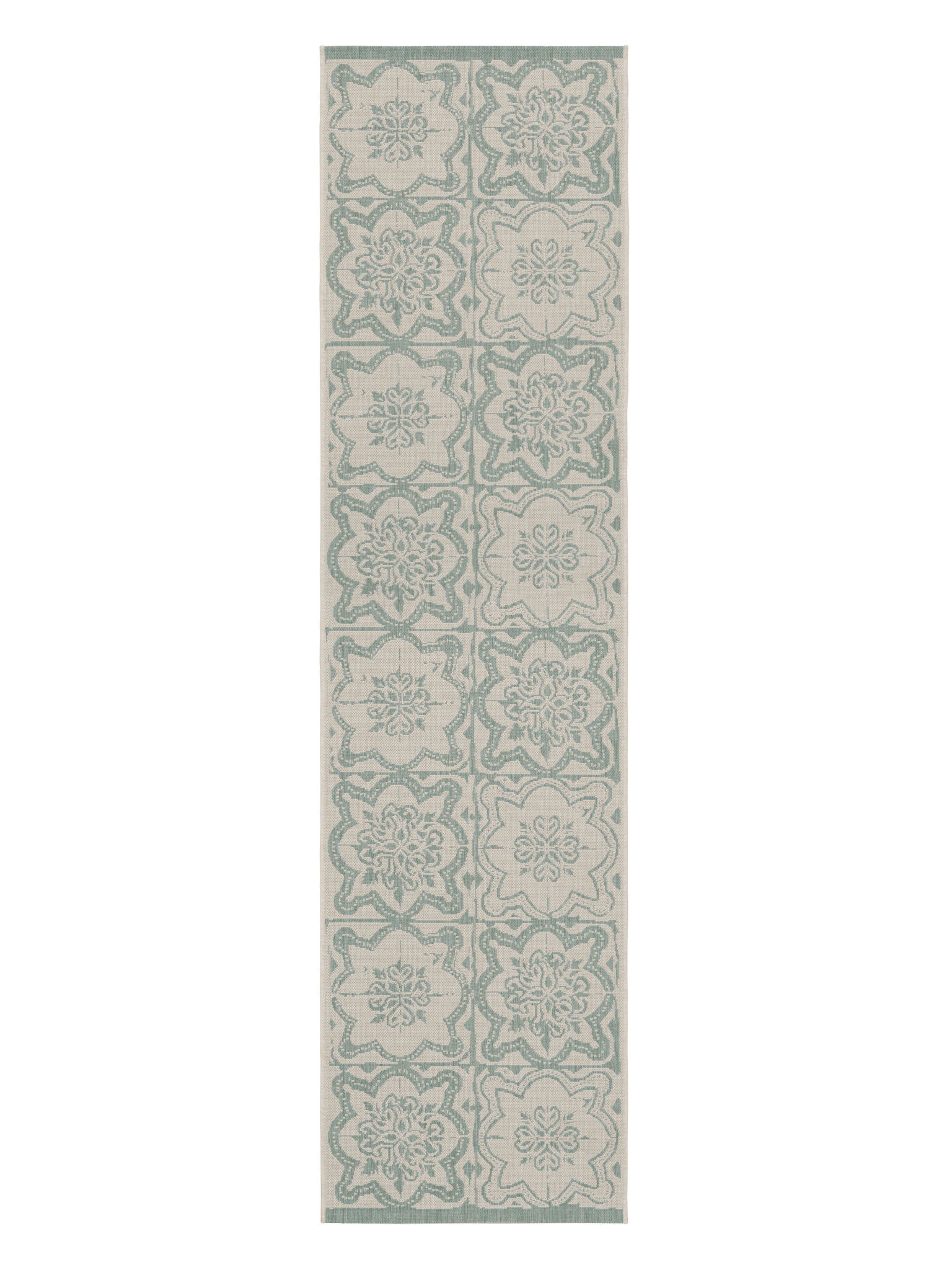 108595-7100; Vallila Kujakatti-käytävämatto Salvianvihreä / 80x300 cm 