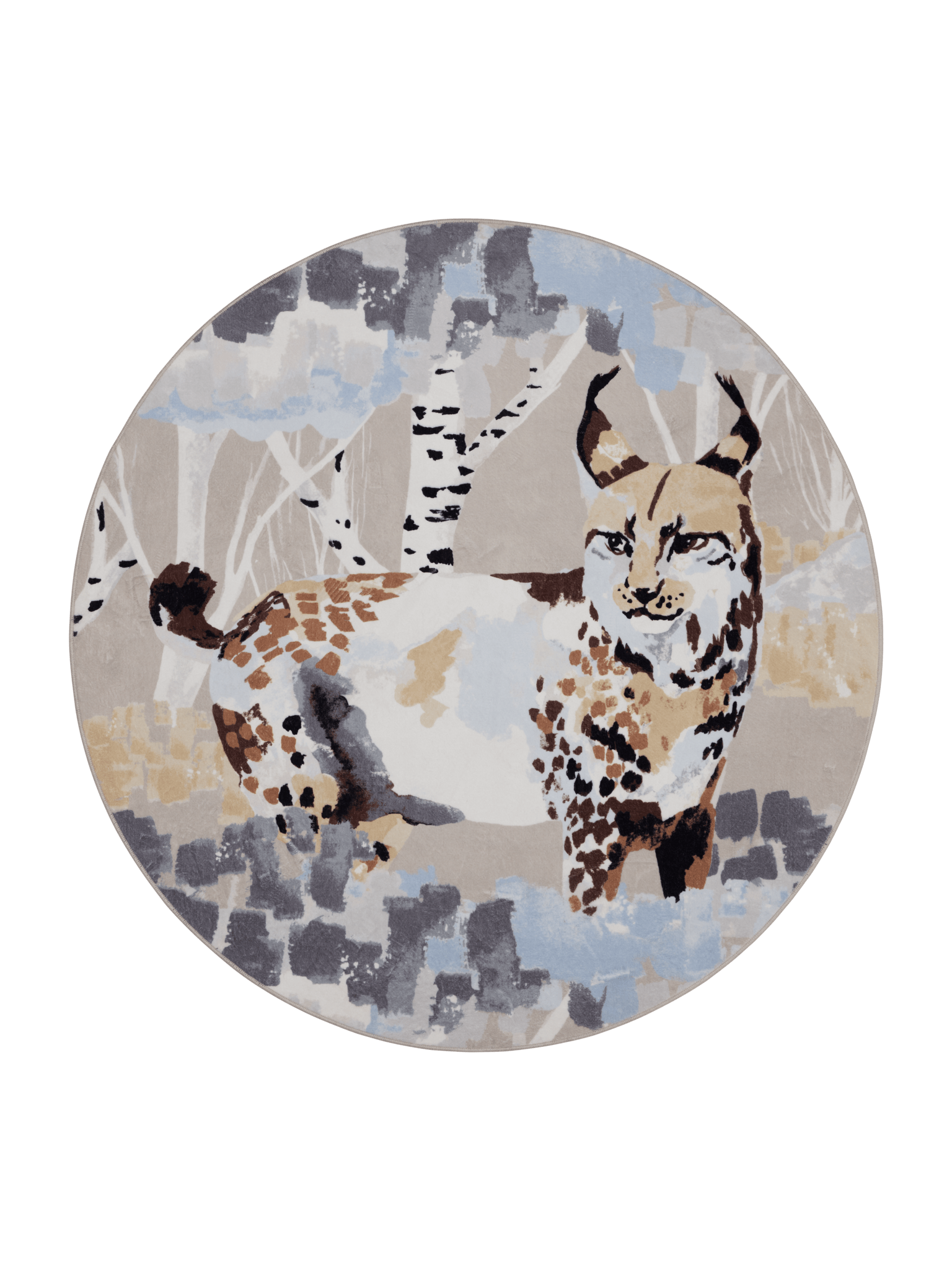 109342-1060; Vallila Ilves-matto Beige / Sininen / Ø120 cm 
