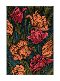 109114-8000; Vallila Kukoistus-matto Monivärinen / 133x190 cm 