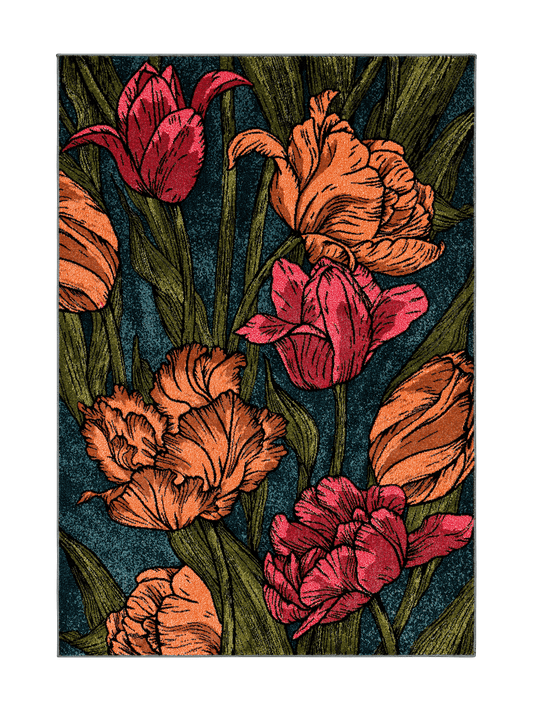 109114-8000; Vallila Kukoistus-matto Monivärinen / 133x190 cm 